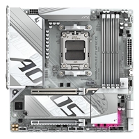 Gigabyte B850M AORUS ELITE WIFI6E ICE AMD AM5 Socket Motherboard, Micro-ATX, 4x DDR5 Slots, 2x M.2 Sockets, Fitted I/O Shield, 2.5GbE LAN, Wi-Fi 6E, 1x DisplayPort / 1x HDMI Port - Image 4