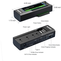 Maiwo USB Type-C, Dual Bay HDD/NVMe M2 SSD 10Gbps Clone Converter For 2.5" and 3.5" SATA, Clone SATA to NVMe Instantly - Image 4