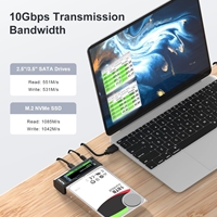 Maiwo USB Type-C, Dual Bay HDD/NVMe M2 SSD 10Gbps Clone Converter For 2.5" and 3.5" SATA, Clone SATA to NVMe Instantly - Image 6