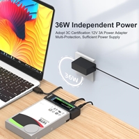 Maiwo USB Type-C, Dual Bay HDD/NVMe M2 SSD 10Gbps Clone Converter For 2.5" and 3.5" SATA, Clone SATA to NVMe Instantly - Image 7