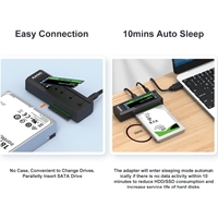 Maiwo USB Type-C, Dual Bay HDD/NVMe M2 SSD 10Gbps Clone Converter For 2.5" and 3.5" SATA, Clone SATA to NVMe Instantly - Image 8
