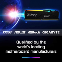 Kingston FURY Beast KF560C30BBEAK2-64 64GB (2x 32GB) DIMM System Memory, 6000MHz, DDR5, CL30, Black, RGB, Intel XMP, AMD EXPO - Image 4