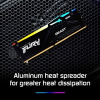 Kingston FURY Beast KF560C30BBEAK2-64 64GB (2x 32GB) DIMM System Memory, 6000MHz, DDR5, CL30, Black, RGB, Intel XMP, AMD EXPO - Image 5