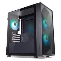 TecWare Forge M2 mATX PC Case, Compact High Airflow Mesh Front Panel, 3 x ARGB Fans Included, Hinged Tempered Glass Door, Supports 240mm Radiator, mATX/ITX, Black - Image 4