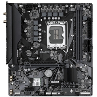 Gigabyte H610M D3H WIFI DDR4 Intel 1700 Socket Motherboard, Micro-ATX, 2x DDR4 Slots, 2x M.2 Sockets, GbE LAN, Wi-Fi 5, 1x HDMI Port - Image 4