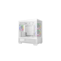 DeepCool CG380 3F Micro-ATX Gaming Case White Panoramic Tempered Glass Side Panel, Mesh Airflow Front, 3 Pre-Installed ARGB Fans, USB-C & USB-A Front I/O, Spacious SFF/mATX/ITX Build Support - Image 4