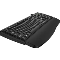 Genius KB-123 Wired AI Copilot Business Keyboard with Palm Rest, USB Plug and Play, Multimedia Function Keys, Full Size UK Layout Design for Home or Office, Black - Image 6