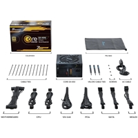 Seasonic CORE GX ATX 3.1 (SRP-CGX651-A5A32SF) 650W PSU, 120mm Fan, 80 PLUS Gold, Fully Modular, Individual Black Cables with Braided Pattern, 7 Years Warranty - Black - Image 4