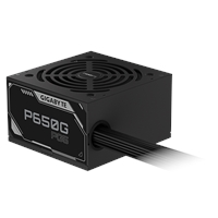 Gigabyte P650G PG5 650W ATX 3.1 Power Supply, 80 PLUS Gold, PCIe Gen 5.1 16-Pin, 120mm HYB Fan, Non-Modular PSU, Black, GP-P650G PG5 - Image 4
