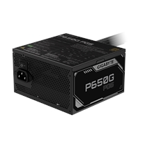 Gigabyte P650G PG5 650W ATX 3.1 Power Supply, 80 PLUS Gold, PCIe Gen 5.1 16-Pin, 120mm HYB Fan, Non-Modular PSU, Black, GP-P650G PG5 - Image 5