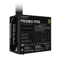 Gigabyte P650G PG5 650W ATX 3.1 Power Supply, 80 PLUS Gold, PCIe Gen 5.1 16-Pin, 120mm HYB Fan, Non-Modular PSU, Black, GP-P650G PG5 - Image 7