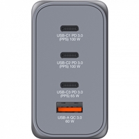 Verbatim GNC-200 GaN Charger 200W with 2 x USB-C PD 100W / 1 x USB-C PD 65W / 1 x USB QC 3.0 (EU/UK/US) - Image 4