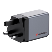 Verbatim GNC-65 GaN Charger 65W with 2 x USB-C PD 65W / 1 x USB-A QC 3.0 (EU/UK/US) - Image 5