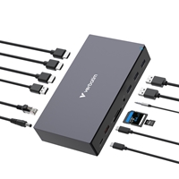Verbatim USB-C PRO Docking Station 17 Port CDS-17, Supports Triple HDMI Outputs (up to 8K Resolution), Dual DisplayPorts, Gigabit Ethernet, SD/microSD Card Reader, Multi-Device USB 3.2 Data Transferring - Image 4