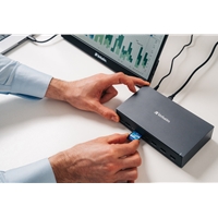 Verbatim USB-C PRO Docking Station 17 Port CDS-17, Supports Triple HDMI Outputs (up to 8K Resolution), Dual DisplayPorts, Gigabit Ethernet, SD/microSD Card Reader, Multi-Device USB 3.2 Data Transferring - Image 6