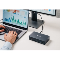 Verbatim USB-C PRO Docking Station 17 Port CDS-17, Supports Triple HDMI Outputs (up to 8K Resolution), Dual DisplayPorts, Gigabit Ethernet, SD/microSD Card Reader, Multi-Device USB 3.2 Data Transferring - Image 7