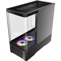 Antec Constellation C6 Curve ARGB Mid Tower Gaming PC Case, 3-Sided Curved Tempered Glass, 3 Pre-Installed ARGB PWM Fans, USB-C 10Gbps, 360mm Radiator Support, ATX/Micro-ATX/ITX, Black - Image 4