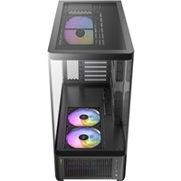 Antec Constellation C6 Curve ARGB Mid Tower Gaming PC Case, 3-Sided Curved Tempered Glass, 3 Pre-Installed ARGB PWM Fans, USB-C 10Gbps, 360mm Radiator Support, ATX/Micro-ATX/ITX, Black - Image 5