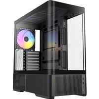 Antec Constellation C6 Curve ARGB Mid Tower Gaming PC Case, 3-Sided Curved Tempered Glass, 3 Pre-Installed ARGB PWM Fans, USB-C 10Gbps, 360mm Radiator Support, ATX/Micro-ATX/ITX, Black - Image 7
