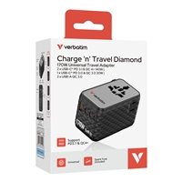 Verbatim Charge 'n' Travel 170W Universal Travel Adapter Black, Charge Up To 6 Devices AT Once - Image 6