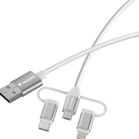 Verbatim Essentials 3-in-1 Sync & Charge Cable USB-A to Micro-B, USB-C and Lightning, 1m, 18W QC, 480Mbps, Quick Charge 3.0 Support Up To 18W Charging Power - Image 5