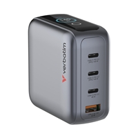 Verbatim Mini GaN Charger 140W With Display, 140W 4-Port + 140W USB-C to USB-C Cable - Image 5