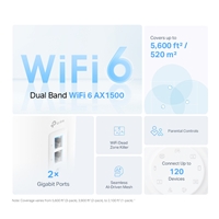 TP-Link Deco X1500(3-pack) AX1500 Whole Home Mesh Wi-Fi 6 System, 3 pack - Image 5