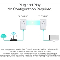 TP-Link TL-PA4010P KIT 600M Powerline AC Pass-through Twin Pack - Image 5