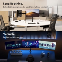 VonHaus Triple Monitor Stand for 17-27" Screens, Three Screen Monitor Mount with Desk Clamp, Height Adjustable, Easy Assemble Stand with Full Tilt, Rotation & Swivel Arms, VESA 75x75 & 100x100mm - Image 8