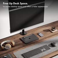 VonHaus Vertical Double Monitor Stand for 13-32" Screens, Twin Monitor Mount with Clamp, Height Adjustable, Easy Assemble Stand with Full Tilt, Rotation & Swivel Arms, VESA 75x75 & 100x100mm - Image 7
