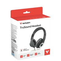 Verbatim TruSound USB-C Over-Ear Headset With In-Line Microphone, Black - Image 6