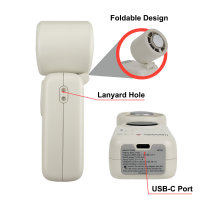 Verbatim Cool 'n' Go Ice Touch Mini Handheld Fan White / Silver - Image 2