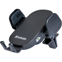 Verbatim FWC-01 Qi Fast Wireless Car Charger, 360 Degrees Rotatable, Three Mounting Options: Vent Holder, Suction Cup On Dashboard, Or Front Window - Image 2