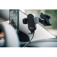 Verbatim FWC-01 Qi Fast Wireless Car Charger, 360 Degrees Rotatable, Three Mounting Options: Vent Holder, Suction Cup On Dashboard, Or Front Window - Image 4