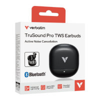 Verbatim TruSound Pro Earbuds Active Noise Cancelling + Environmental Noise Cancelling, Black - Image 4