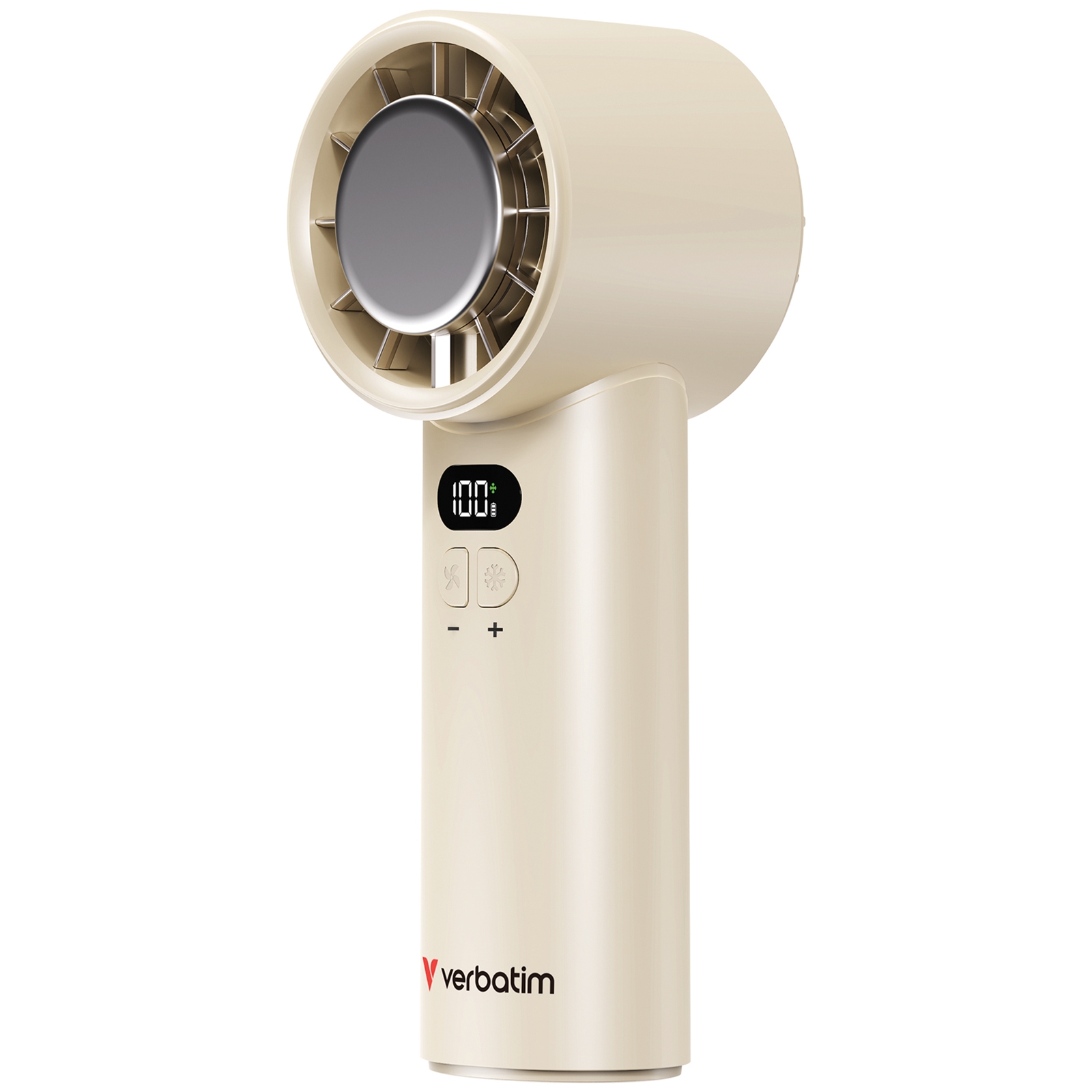 Verbatim Cool 'n' Go Ice Touch Handheld Fan - White/Silver - Image 3