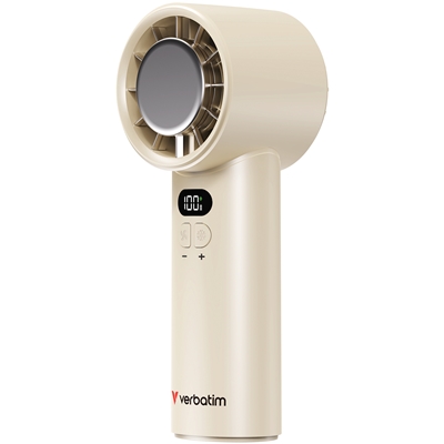 Verbatim Cool 'n' Go Ice Touch Handheld Fan - White/Silver - Image 2