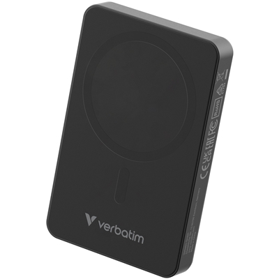 Verbatim Charge 'n' Go Essentials MagSafe Power Bank Wireless 10000mAh Black - Image 2
