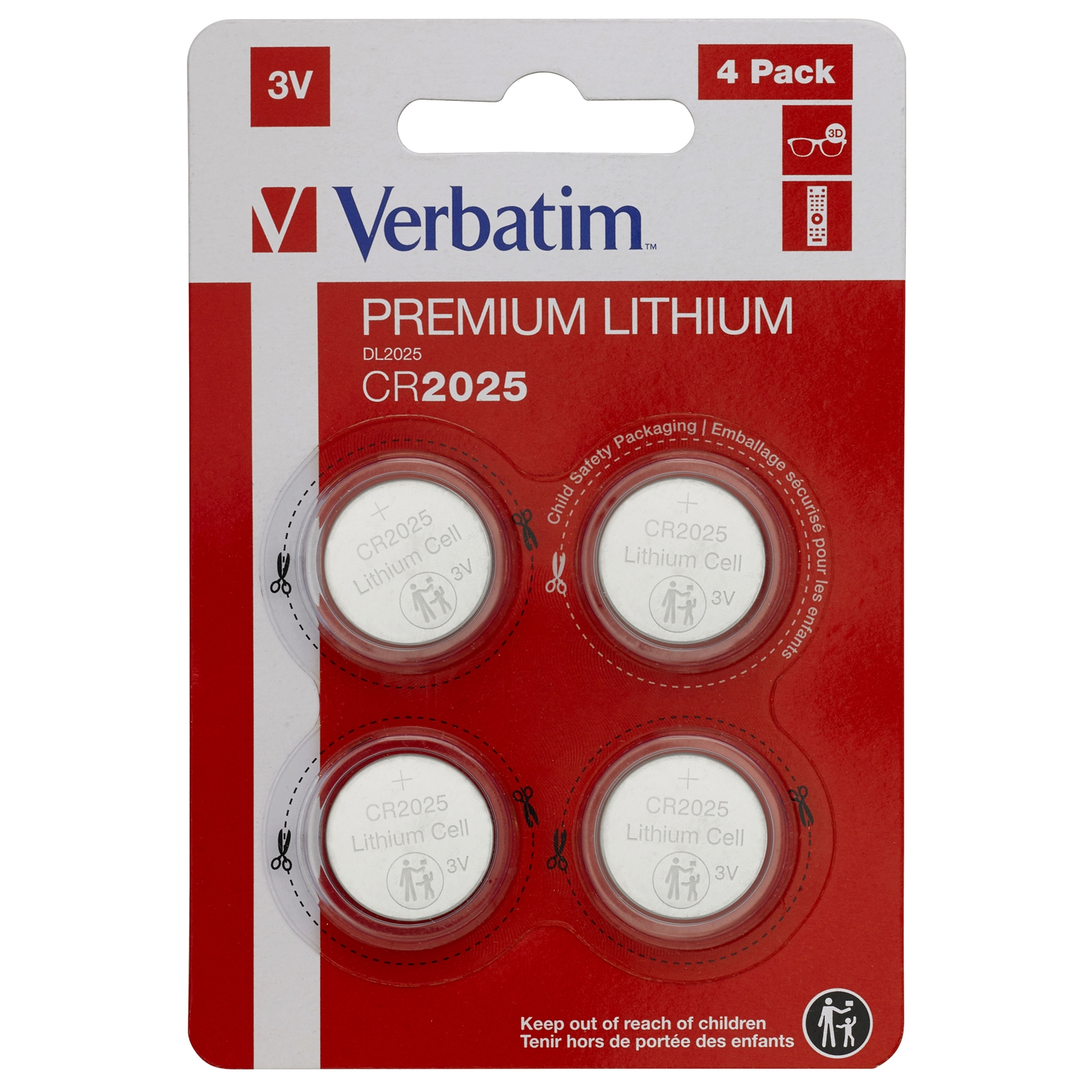 Verbatim CR2025 Battery Lithium 3V 4 Pack - Image 3