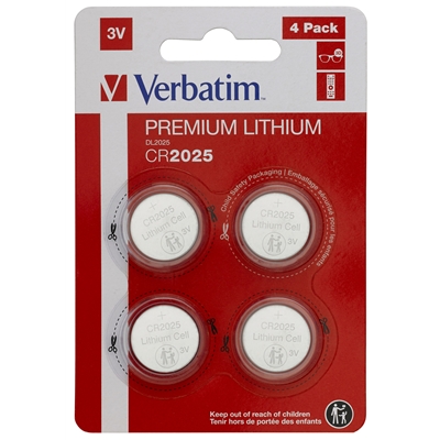 Verbatim CR2025 Battery Lithium 3V 4 Pack - Image 2