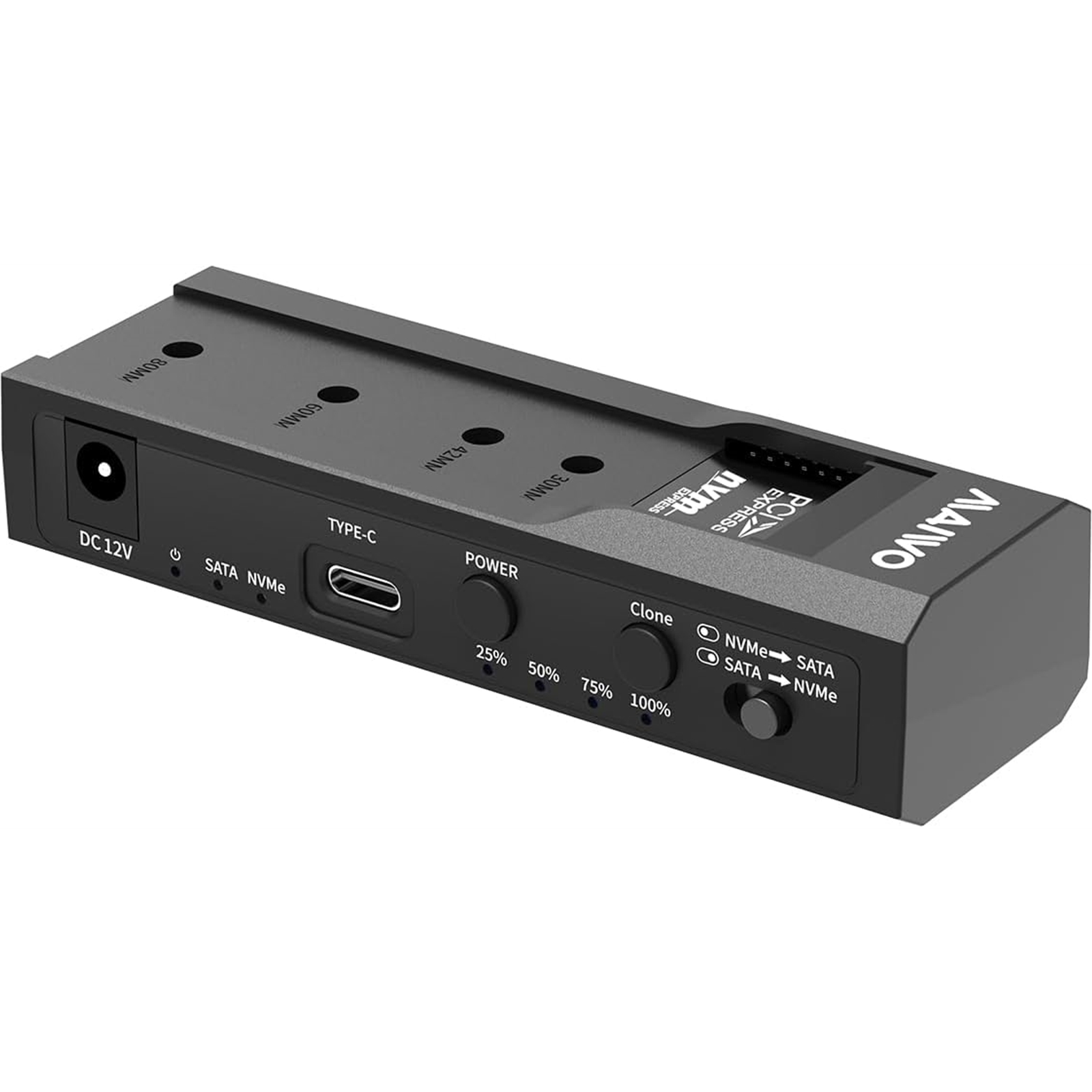 Maiwo USB Type-C, Dual Bay HDD/NVMe M2 SSD 10Gbps Clone Converter For 2.5" and 3.5" SATA, Clone SATA to NVMe Instantly - Image 3