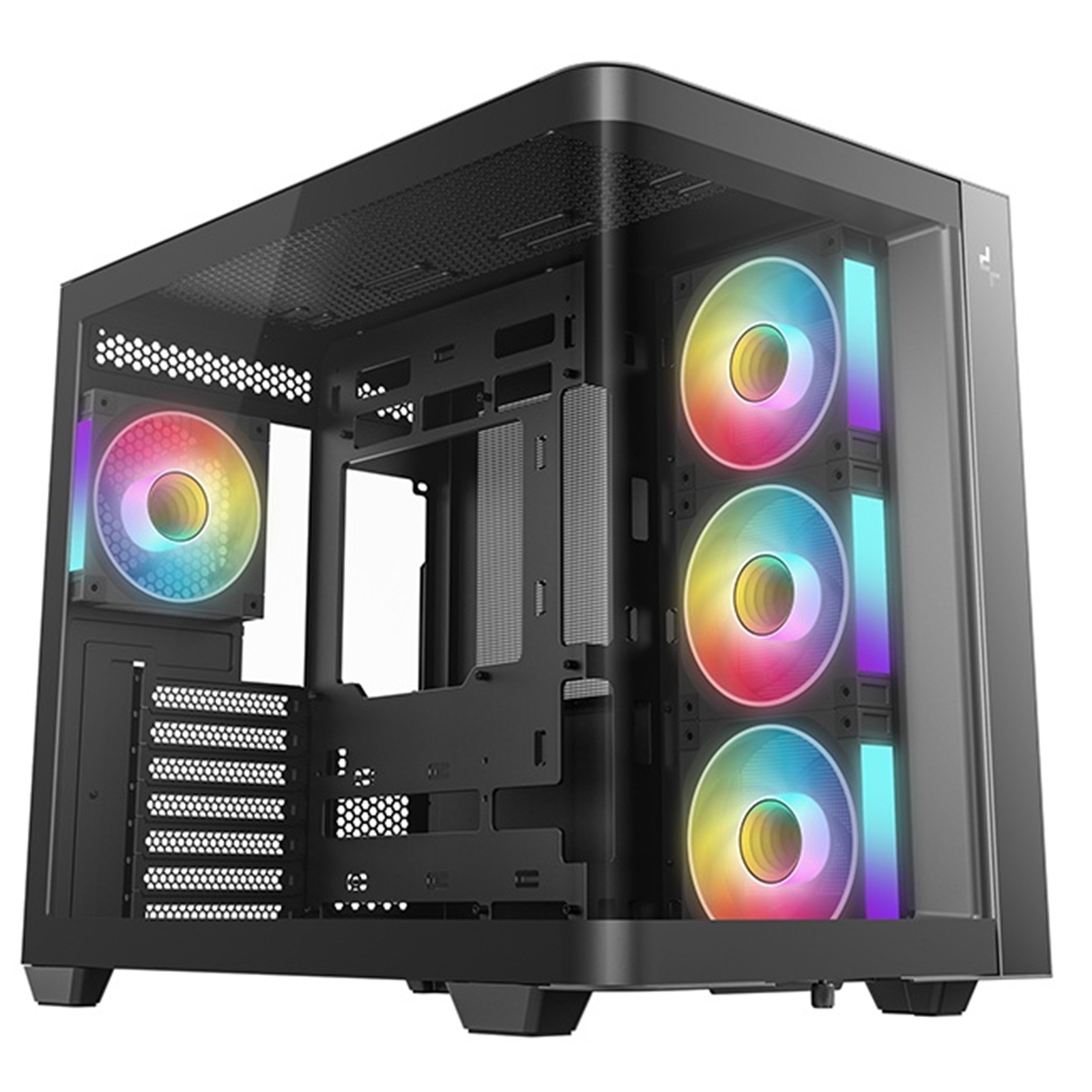 DeepCool CG530U 4F Case,Black, Mid- Tower, 2x USB 3.0, Tempered Glass Side Window Panel, ITX/Micro ATX/ATX - Image 3