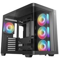 DeepCool CG530U 4F Case,Black, Mid- Tower, 2x USB 3.0, Tempered Glass Side Window Panel, ITX/Micro ATX/ATX