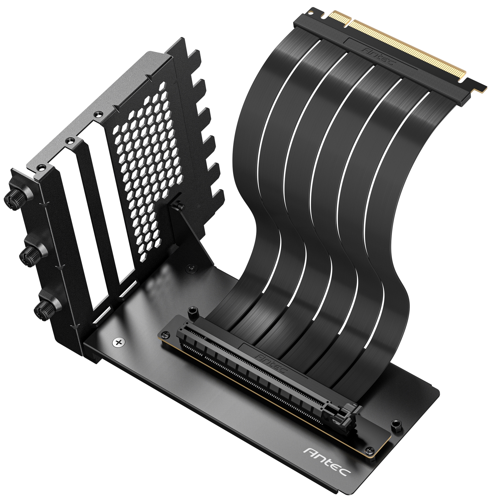 Antec RTX50 PCIe 5.0 Riser Cable with 90-Degree Bracket Mount, Black, for Vertical Graphics Card Mounting - Image 3