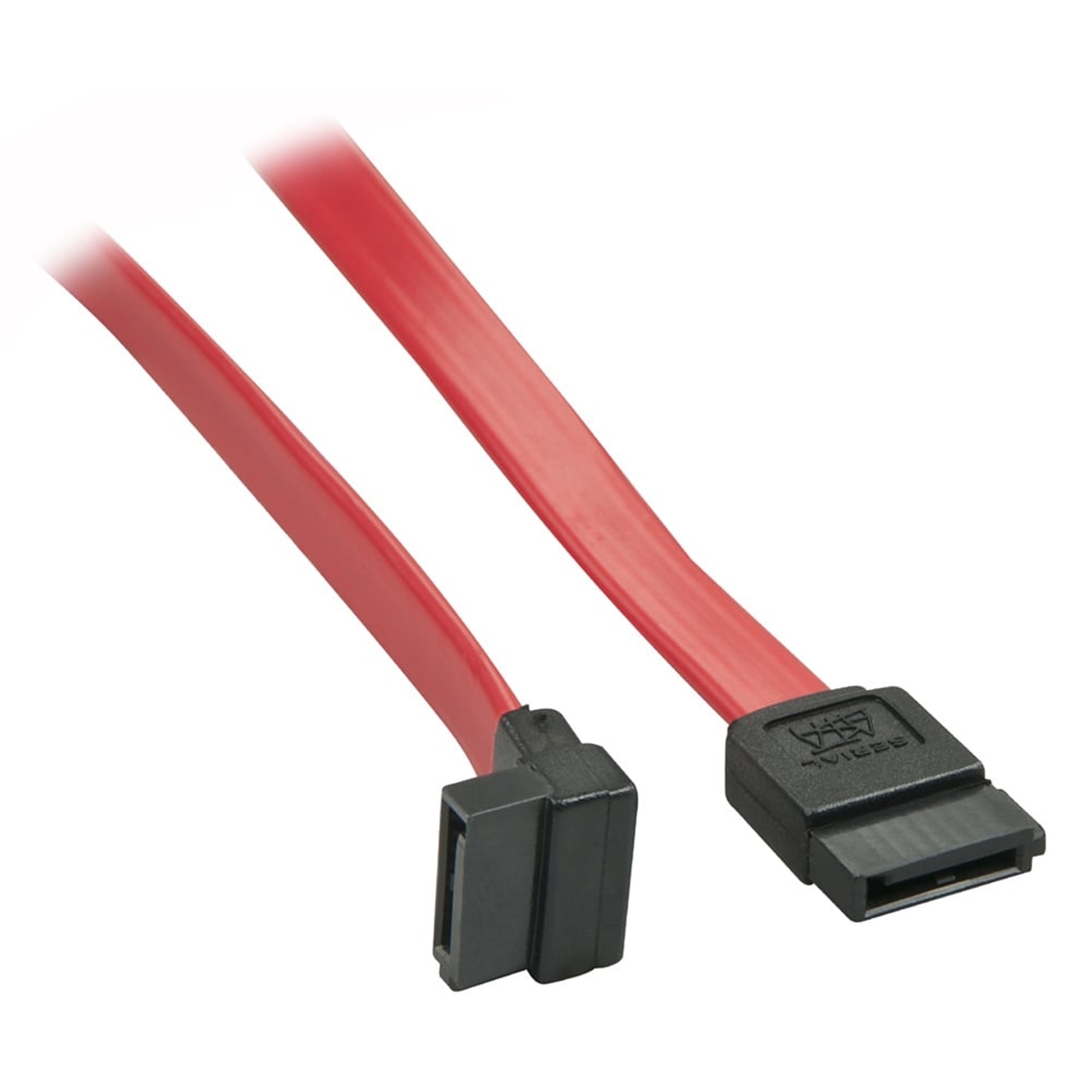 Lindy 33352 0.7m SATA (7 Pin) to 90 Deg SATA (7 Pin) Cable - Red/Black, Compatible With SATA III And Backwards Compatible With SATA I And II, 10 Year Warranty - Image 3
