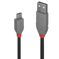 Lindy 36733 2m USB-A (M) 2.0 To USB Micro-B (M) 2.0 Anthra Line 480Mbps Cable - Black - Image 2