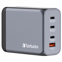 Verbatim GNC-200 GaN Charger 200W with 2 x USB-C PD 100W / 1 x USB-C PD 65W / 1 x USB QC 3.0 (EU/UK/US)