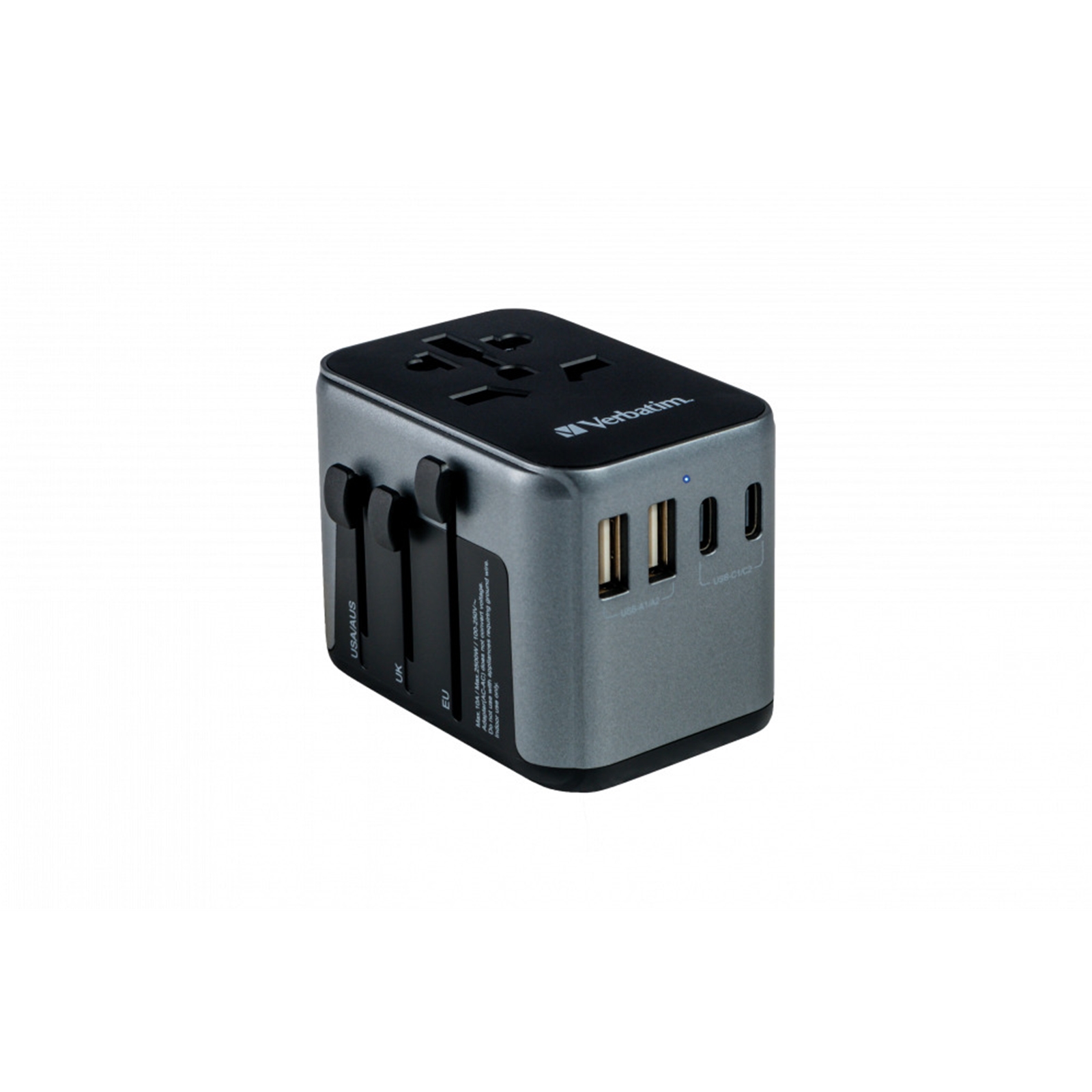 Verbatim UTA-03 Universal Travel Adapter with 1 x USB-C PD 30W & QC 3.0 / 2 x USB-C / 2 x USB-A - Image 3