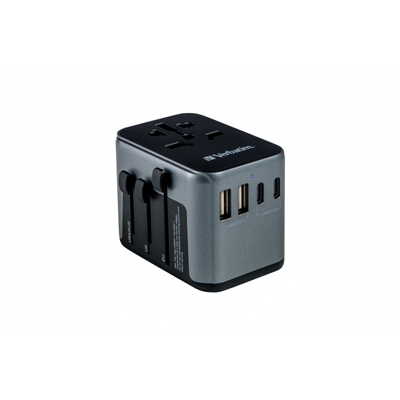 Verbatim UTA-03 Universal Travel Adapter with 1 x USB-C PD 30W & QC 3.0 / 2 x USB-C / 2 x USB-A - Image 2