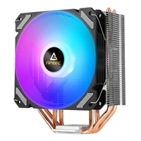 Antec A400i Fan CPU Cooler, Universal Socket, 120mm Neon Light Effect Silent RGB PWM Fan, 1800RPM, 4 Direct-Touch Copper Heatpipes, Intel LGA 1700 Bracket Included